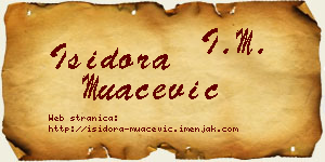 Isidora Muačević vizit kartica